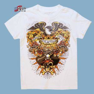 NWT AFFLICTION American Tattoo T-Shirt Short Sleeve Toddler 3T Boys Girls